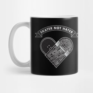 Skater not Hater, Cool Grunge Skateboard Rebel Mug